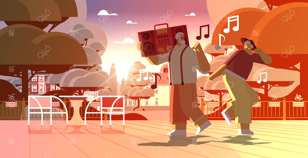 پدربزرگ و مادربزرگ‌های جوان‌دل: رقص و آواز با ضبط صوت و بوم‌باکس ( لذت دوران سالمندی)