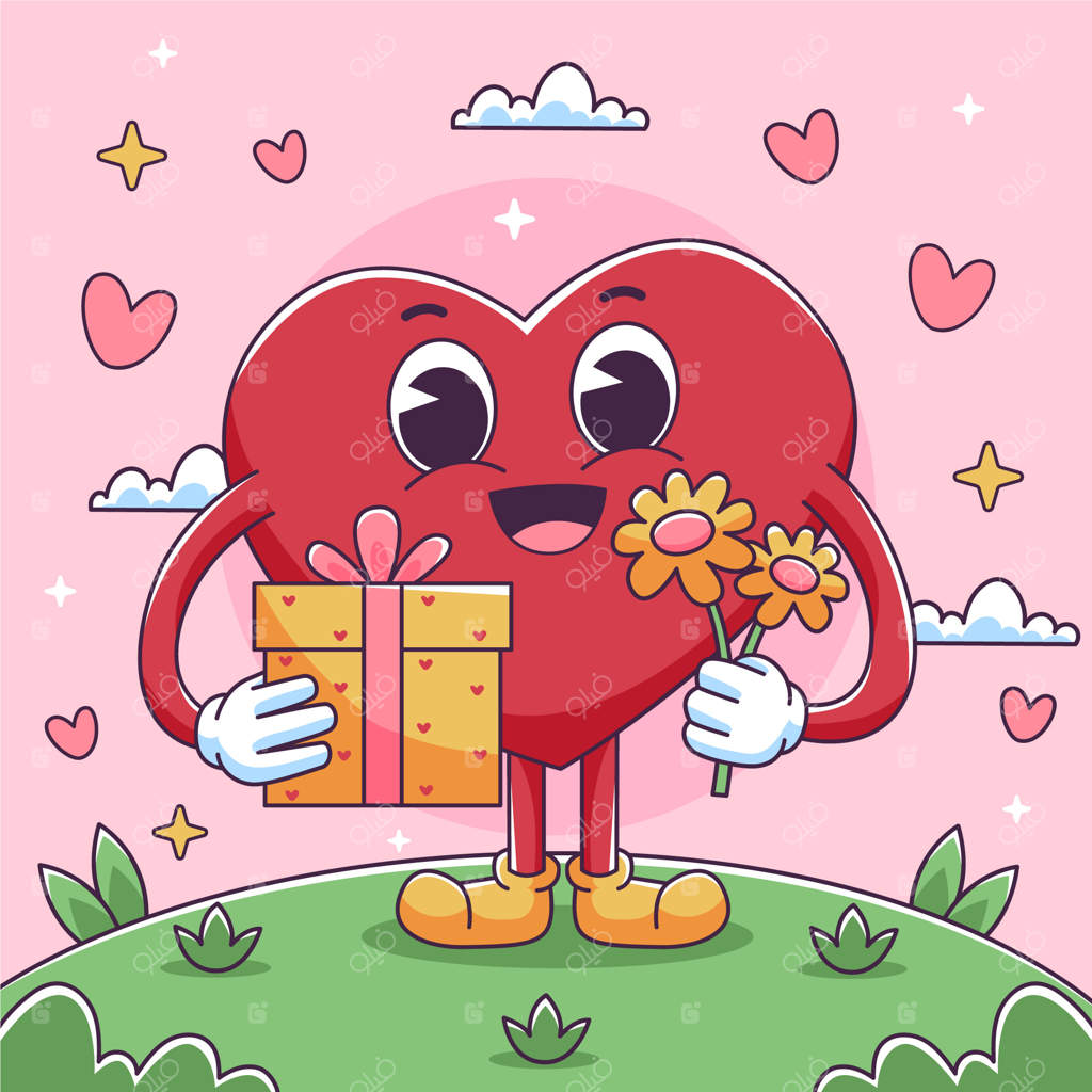 تصویرسازی دستی روز ولنتاین