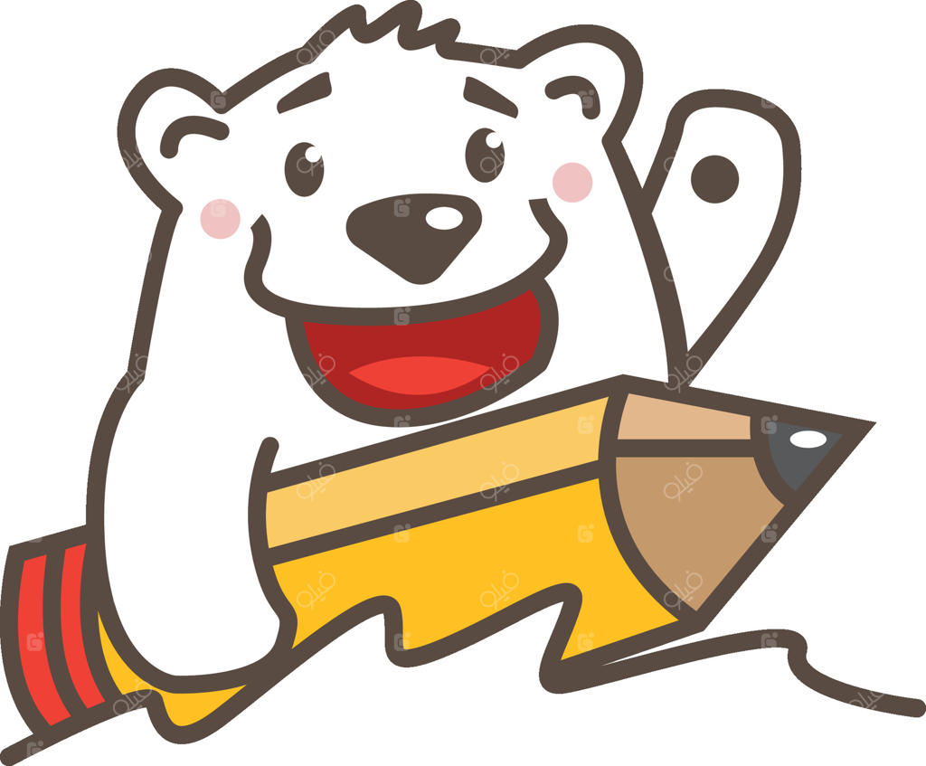 سبک ساده لوگوی مداد خرس