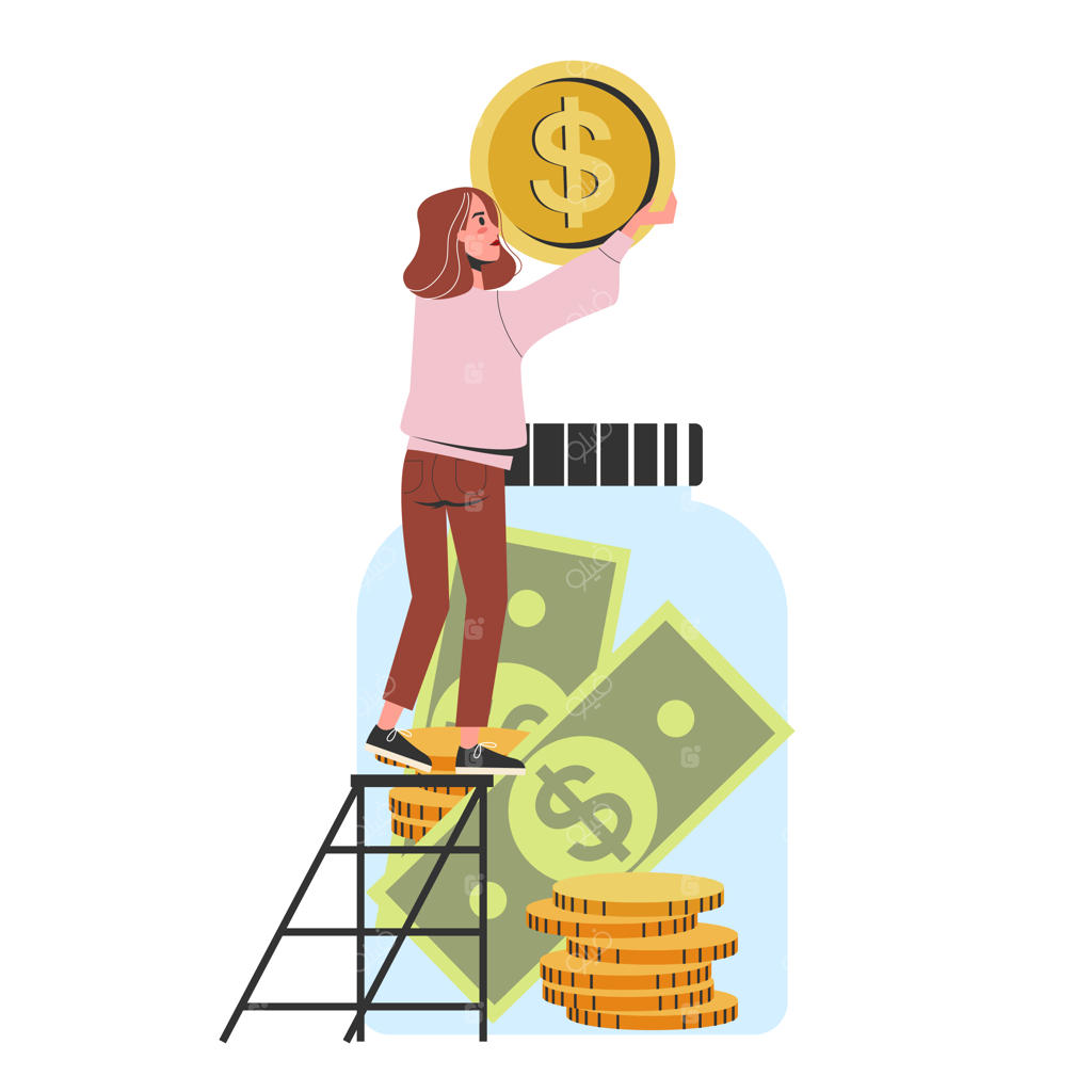 زنی پول داخل ظرف گذاشت؛ پس‌انداز مالی