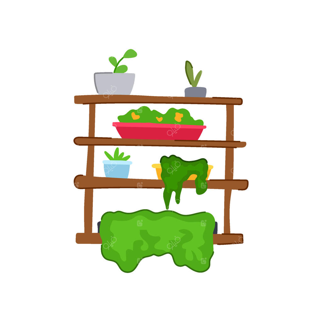 تصویر کارتونی باغچه عمودی داخلی