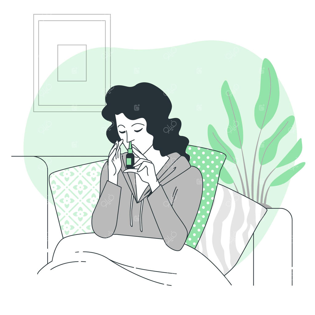 تصویر مفهومی اسپری بینی