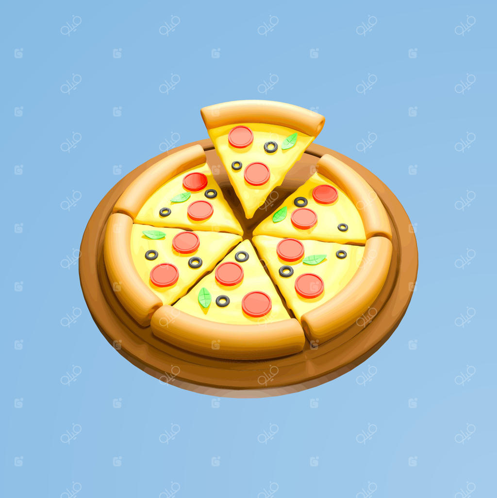 آیکون سه بعدی پیتزا