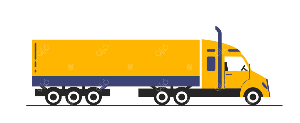 کامیون پر از جعبه‌ها