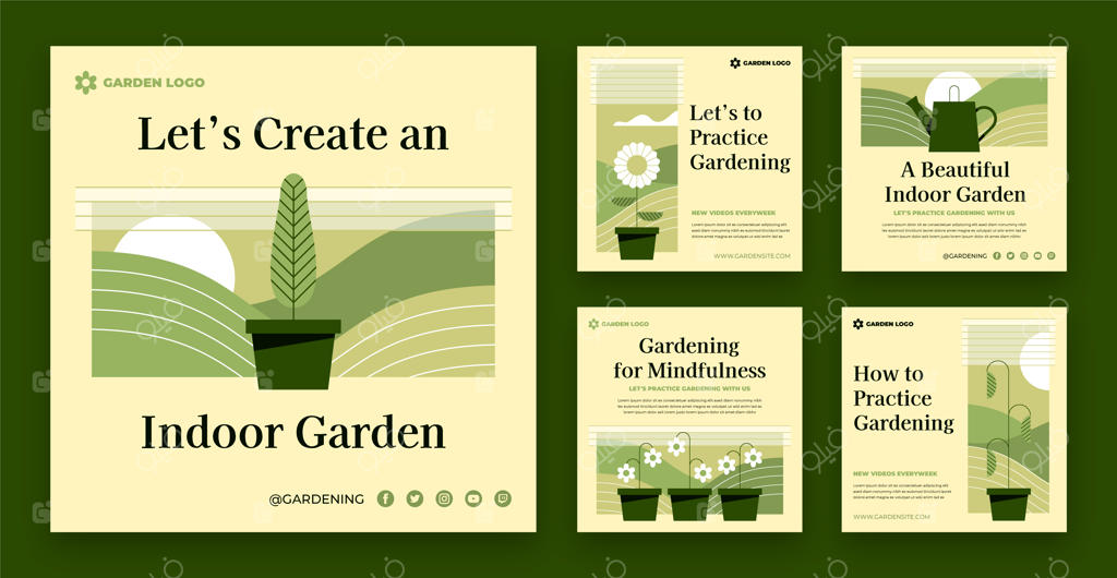 پست اینستاگرام باغبانی به سبک مینیمال