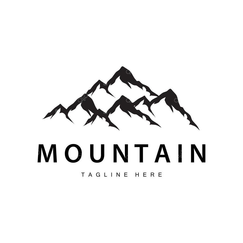 طراحی وکتور لوگوی کوهستان و ماجراجویی با طرح سیلوئت و سبک مدرن و ساده برای شرکت
