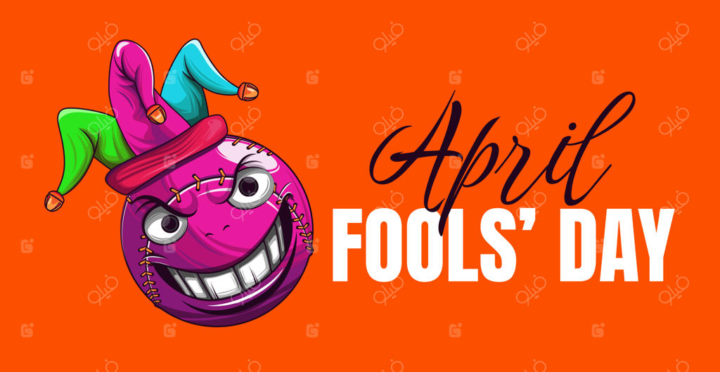 شخصیت مسکات دلقک بیسبال رنگارنگ برای دروغ اول آوریل