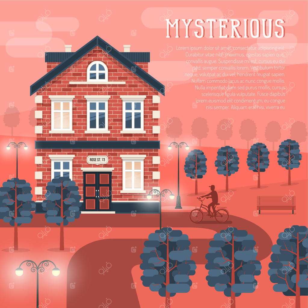 ساختمان قدیمی و رازآلود در گرگ‌ومیش
