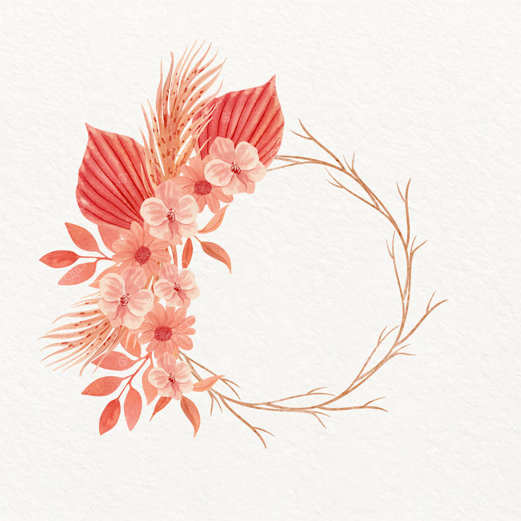 طراحی قاب بوهو با آبرنگ