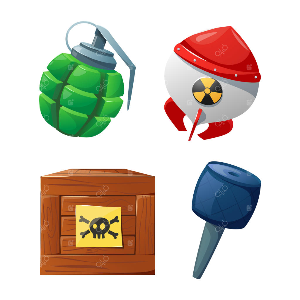 مجموعه‌ای از سلاح‌ها برای طراحی بازی