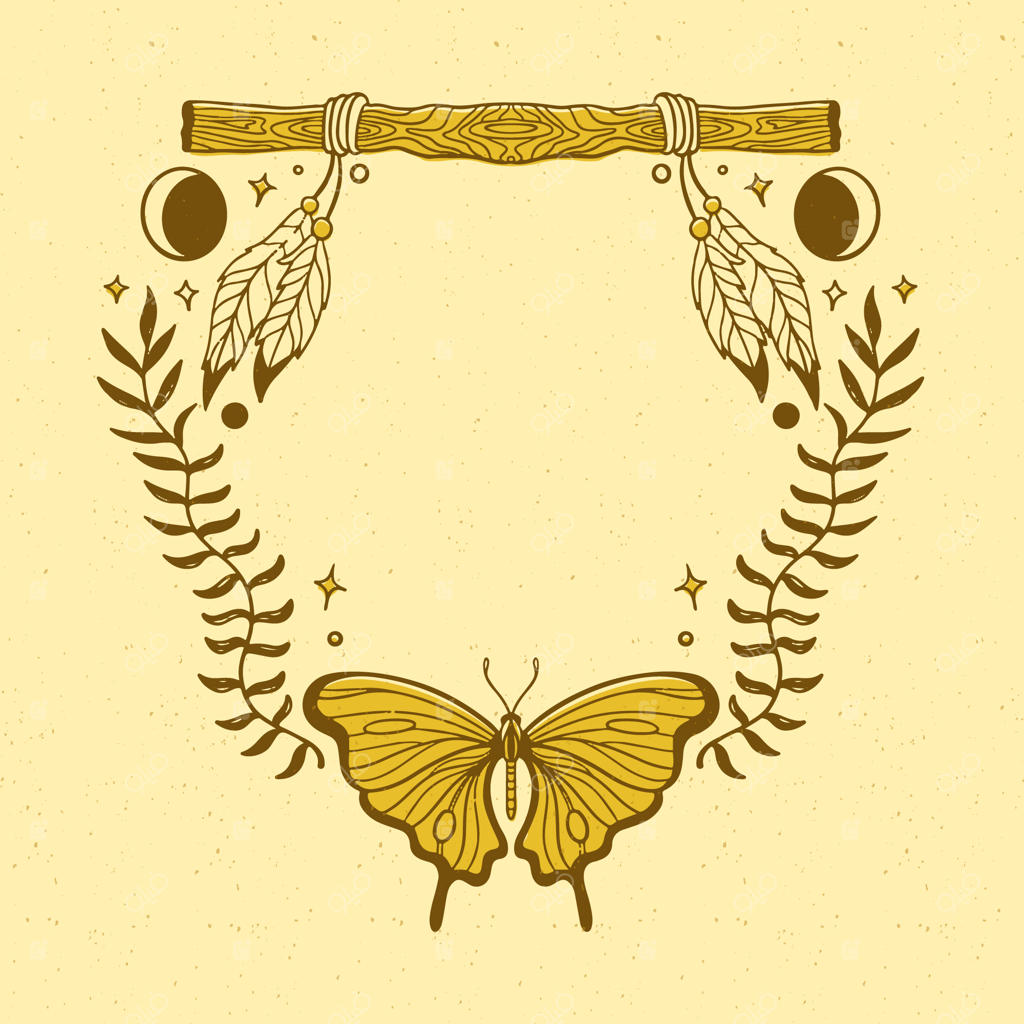 طرح قاب بوهو با نقاشی دستی