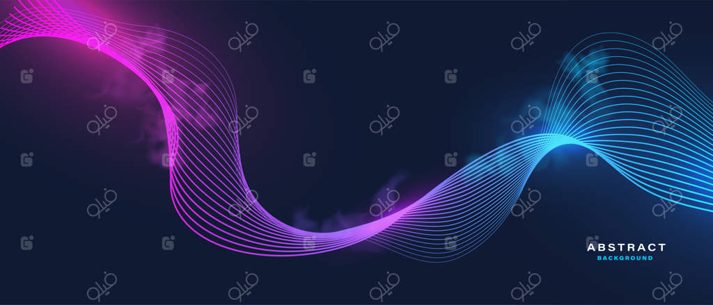 پس‌زمینه دیجیتالی انتزاعی با خطوط موج‌دار