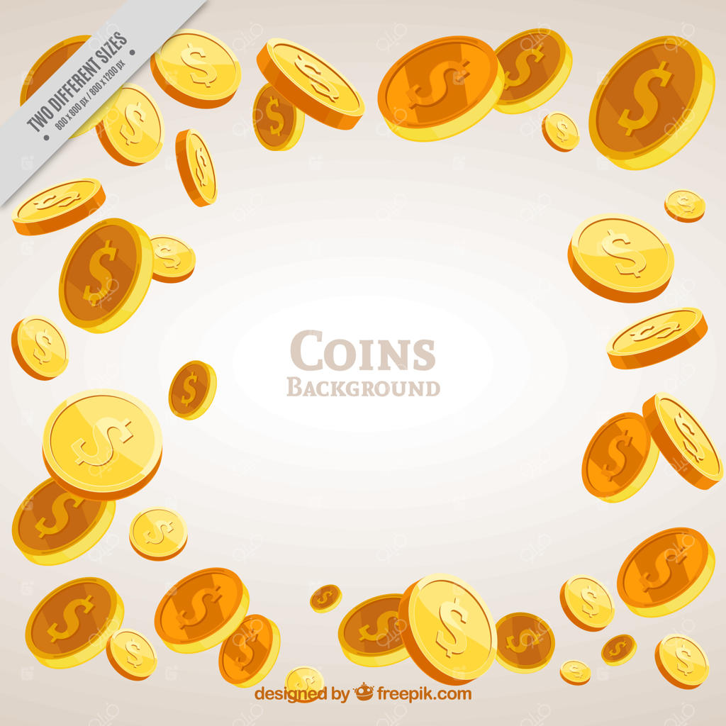 زمینه عالی سکه‌های طلایی
