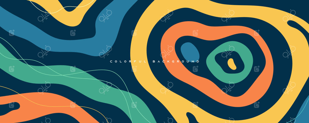 وکتور پس‌زمینه انتزاعی با اشکال رنگارنگ و طراحی پویا