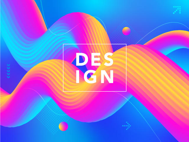 پس‌زمینه مایع با موج‌های انتزاعی و گرادیان رنگی