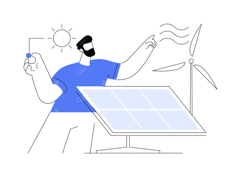 تصویرسازی وکتور مفهوم انتزاعی انرژی تجدیدپذیر