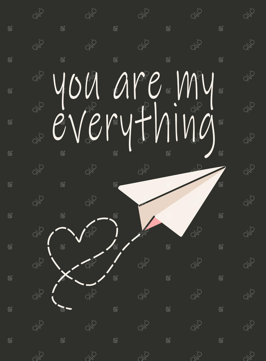 پترن کارت برای روز ولنتاین، ۱۴ فوریه: کارت‌های دست‌ساز با طرح هواپیمای کاغذی، قلب و نوشته.