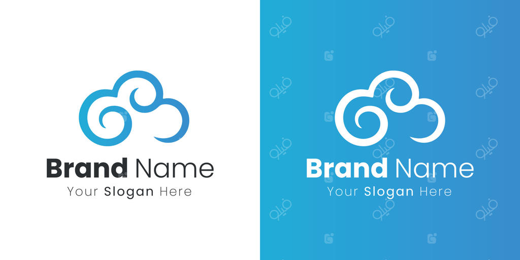 طراحی لوگوی ابر مدرن و انتزاعی برای هویت و برندینگ شرکت‌ها