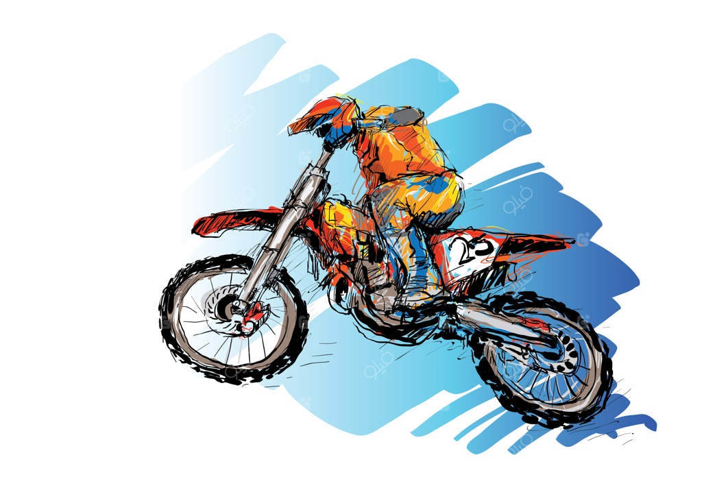 طرح یک ورزشکار موتورکراس، طراحی خطوط بیرونی