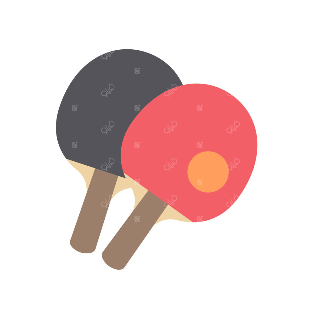 ضربه راکت پینگ پنگ به توپ در مسابقات تنیس روی میز داخل سالن