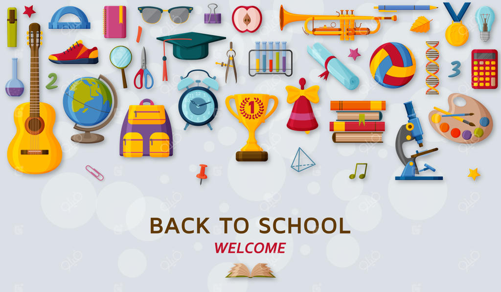 پس‌زمینه خلاقانه برای کودکان با نشانه‌های کاغذی سه‌بعدی. مفهوم خلاقیت در کودکان. تصویرسازی.