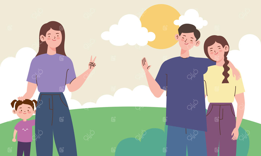 چهار عضو خانواده کره‌ای در چشم‌انداز