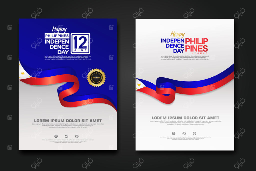 طراحی پوستر: قالب پس‌زمینه روز استقلال فیلیپین مبارک