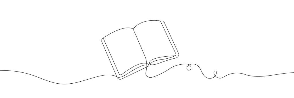 کتاب طراحی شده با دست به سبک خطی وکتور جداگانه