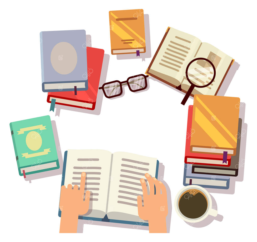 مطالعه و تحقیق: نماد کتاب‌ها و انباشت دانش