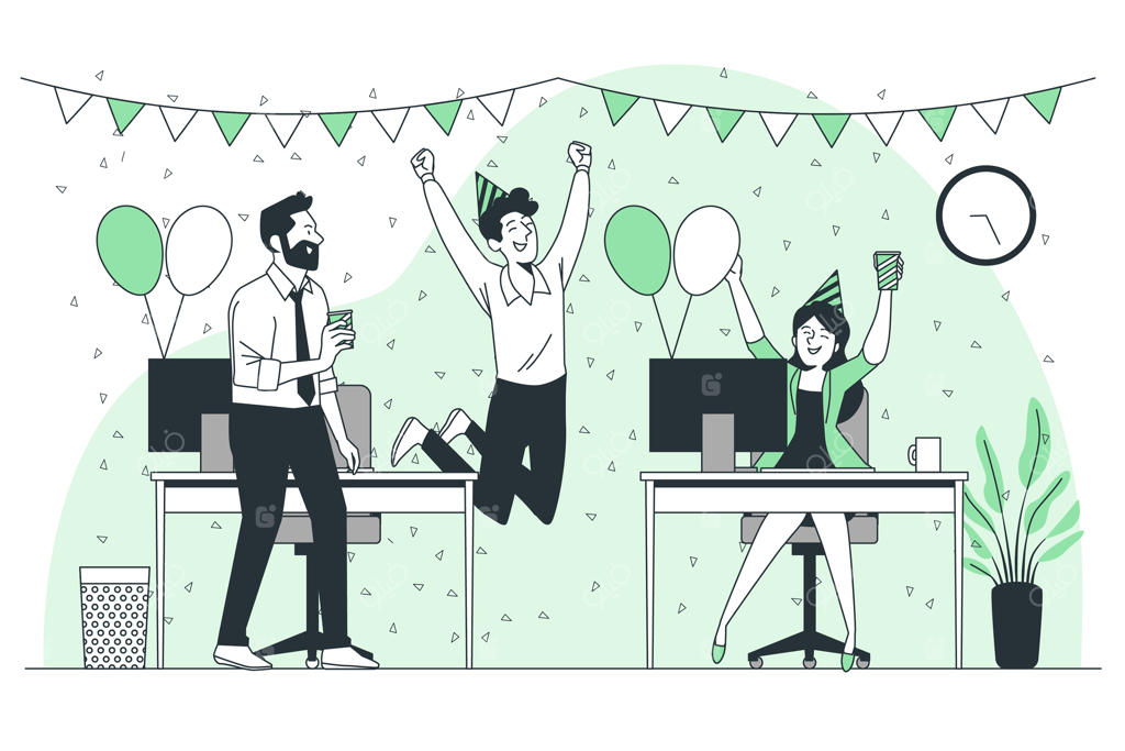 تصویرسازی مفهوم سالگرد کاری