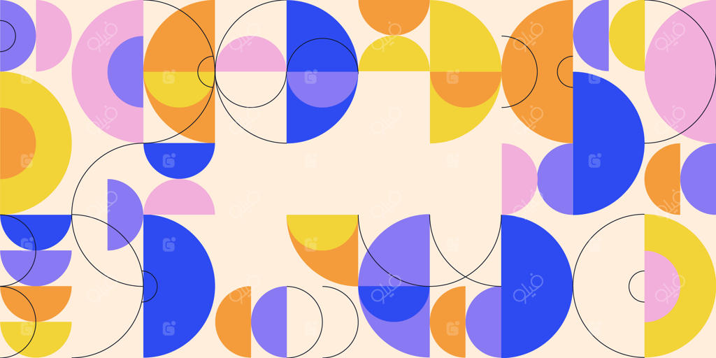 پس‌زمینه هندسی انتزاعی و تخت