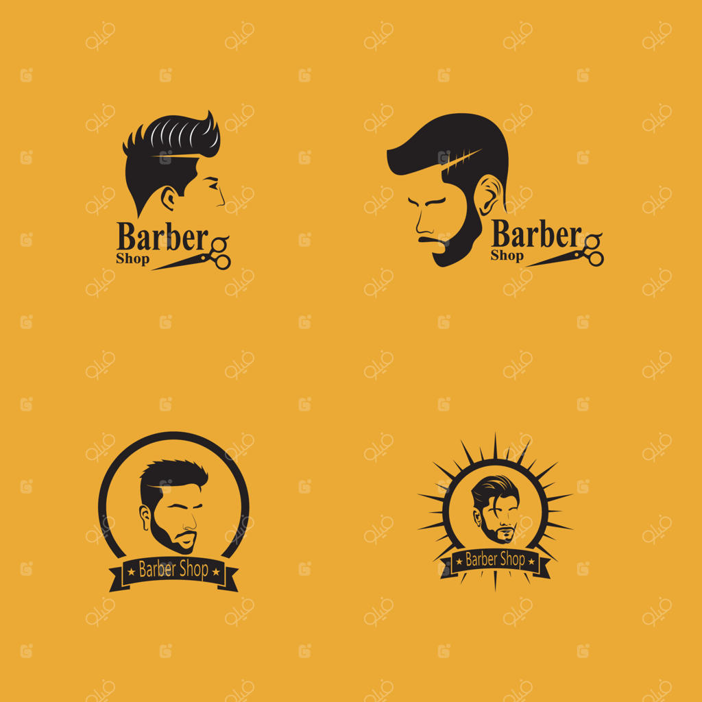 پترن وکتور مدل موی آرایشگاه