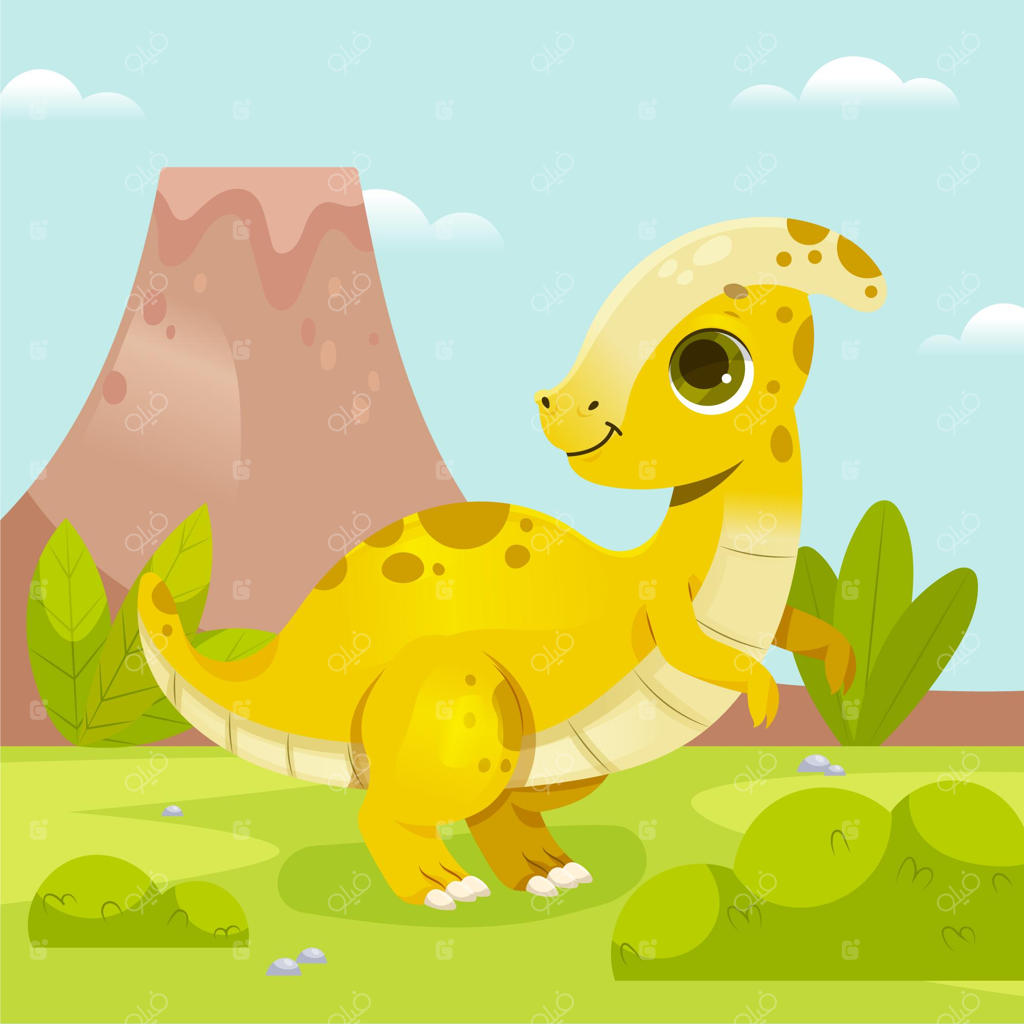 بچه دایناسور کارتونی بامزه