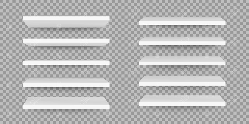 قفسه‌های کتاب مدرن و واقع‌گرایانه با سایه