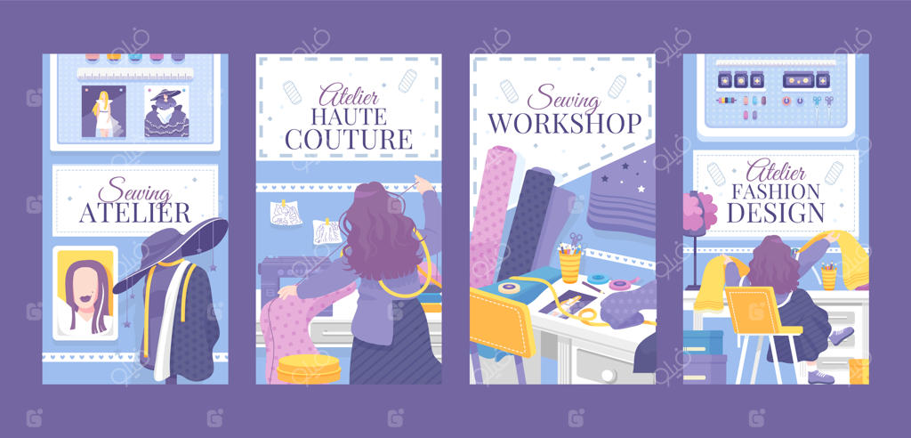 داستان‌های اینستاگرام از کارگاه خیاطی با طرح‌های دستی