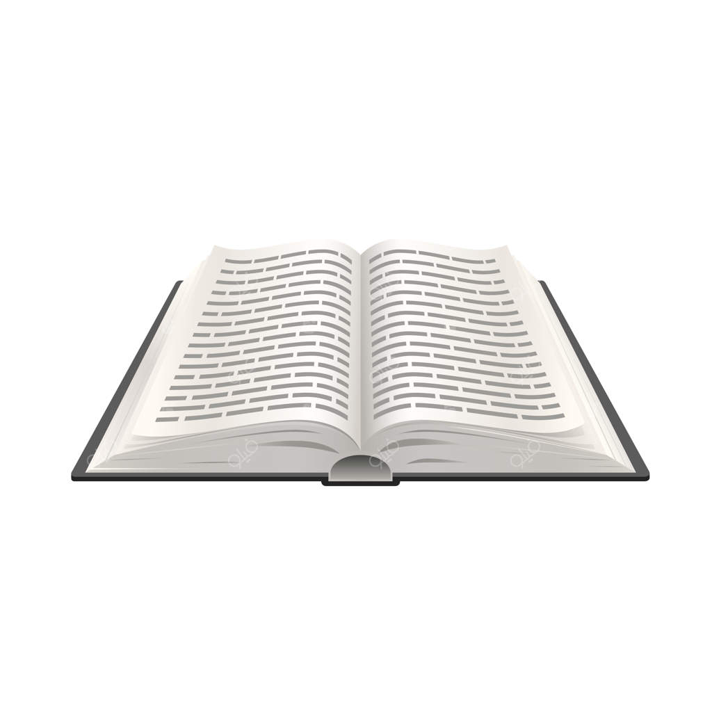 کتاب باز سه‌بعدی واقع‌گرایانه، شیء کاغذی آموزشی. تصویر وکتور
