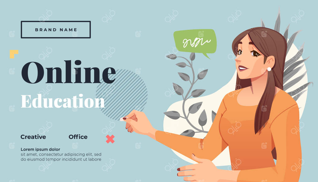 قالب صفحه فرود برای دوره‌های آنلاین و آموزش مجازی اینترنتی