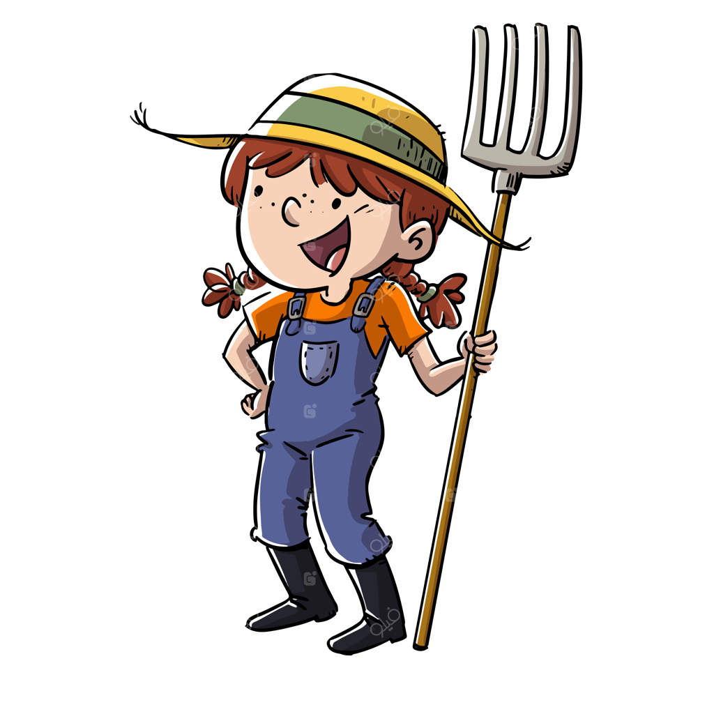 دخترک کشاورز شاد