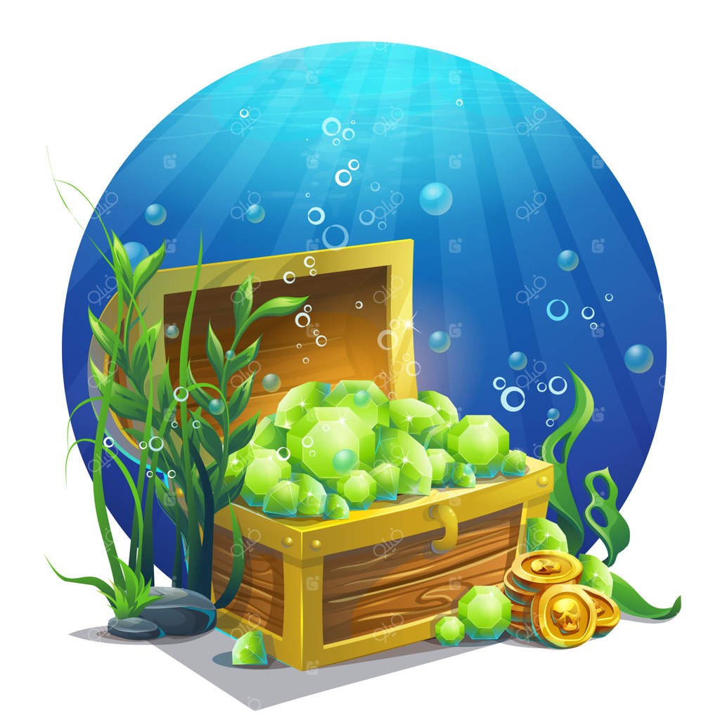 صندوق گنج با زمردها