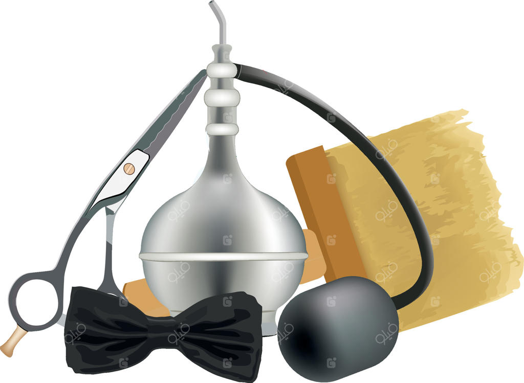 تصاویر ابزار آرایشگری برای طراحی