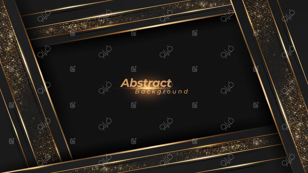 پس‌زمینه لوکس هندسی با خطوط درخشان و نقاط نورانی.