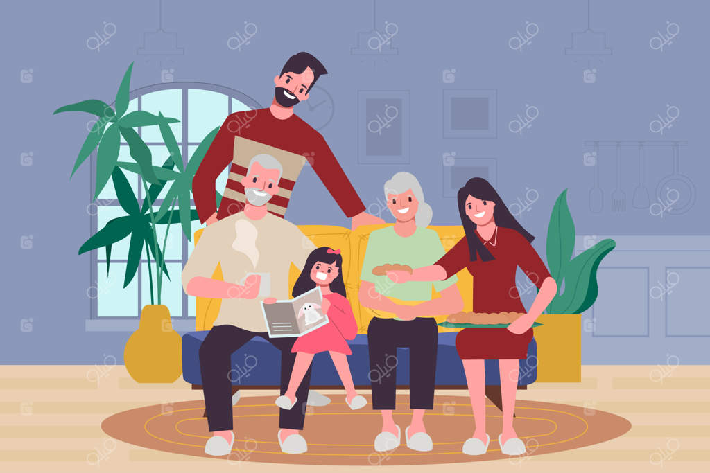 خانواده‌ها در کنار عشق و والدین در خانه می‌مانند.