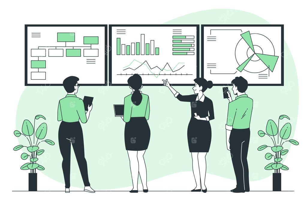 تصویرسازی مفهوم ارائه دیجیتال