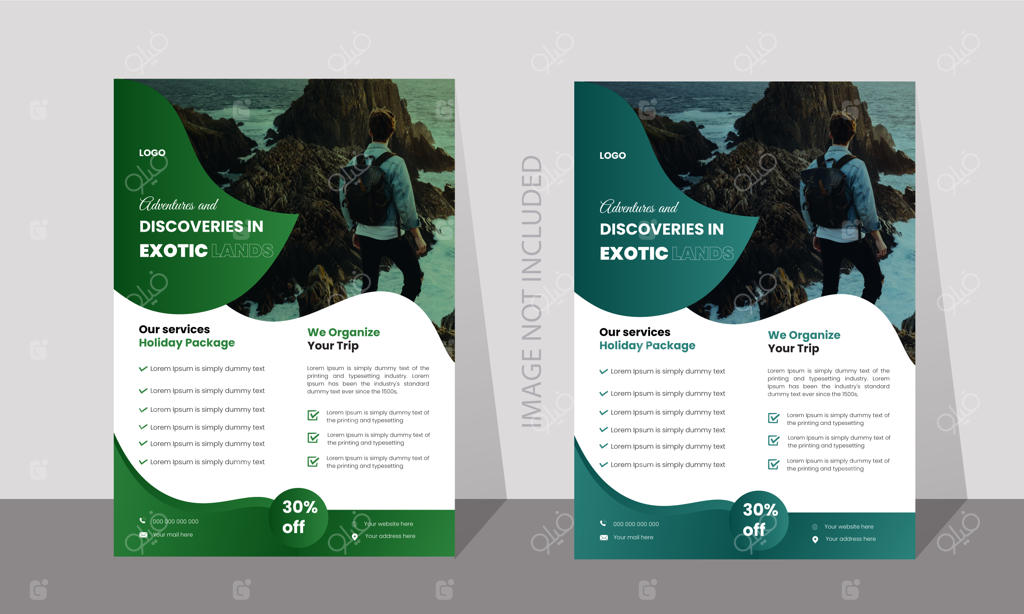 قالب وکتور طراحی تراکت تور