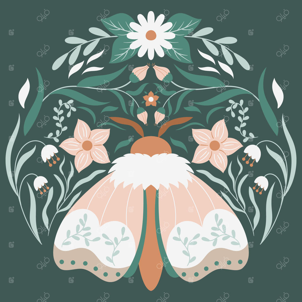 تصویرسازی با رنگ‌های ملایم و طراحی دستی