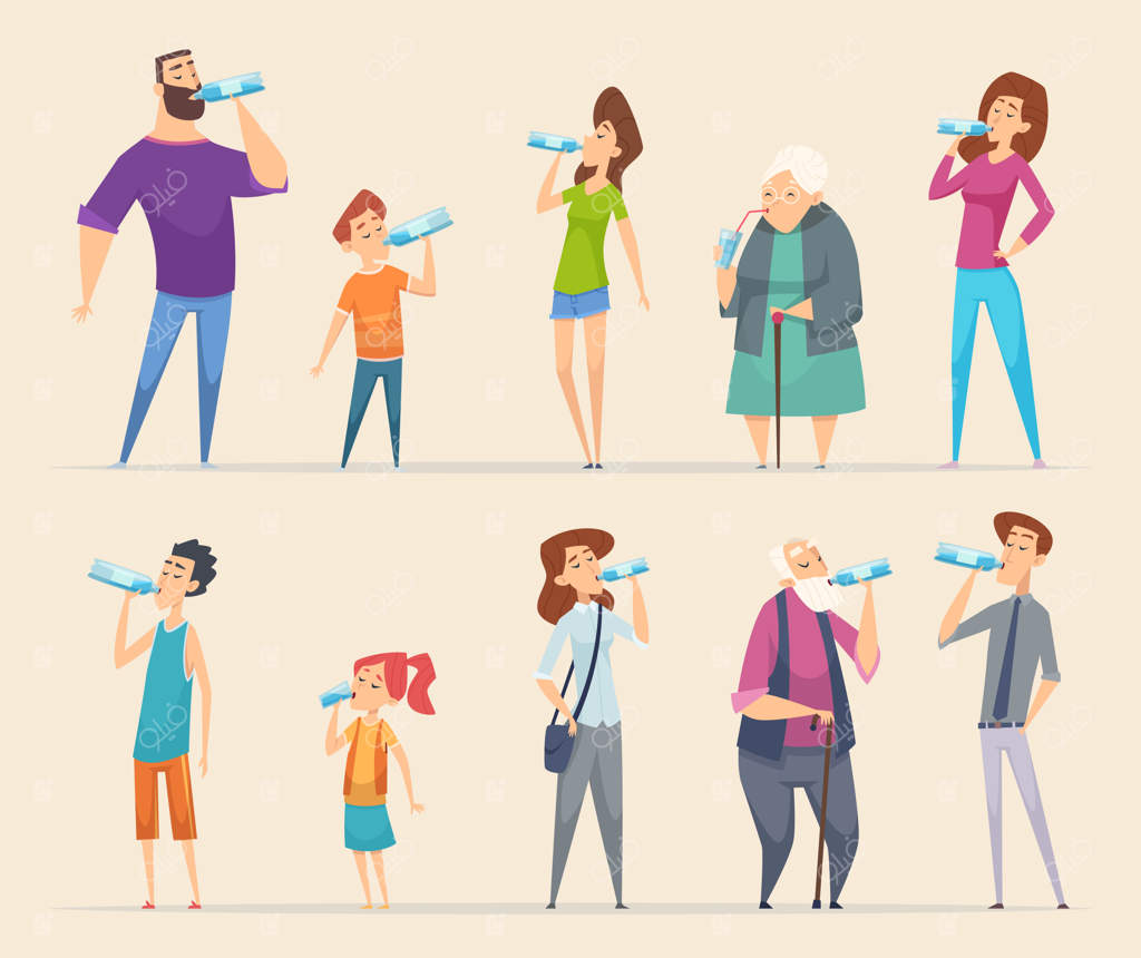 جوانان، زنان و مردان و کودکان: زندگی تازه با آب سالم و تغذیه طبیعی