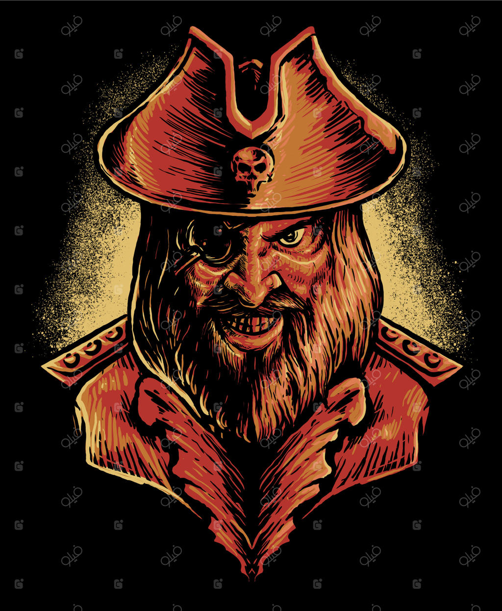 تصویرسازی سر دزد دریایی