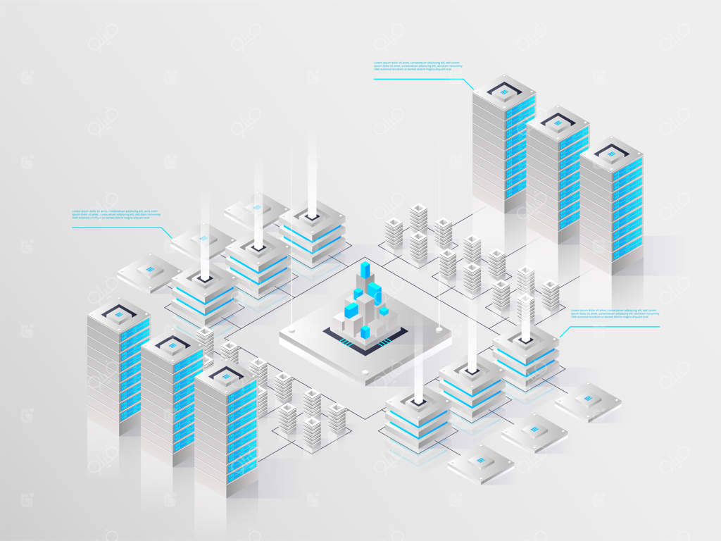 مرکز داده بزرگ و مدرن، اتاق سرور