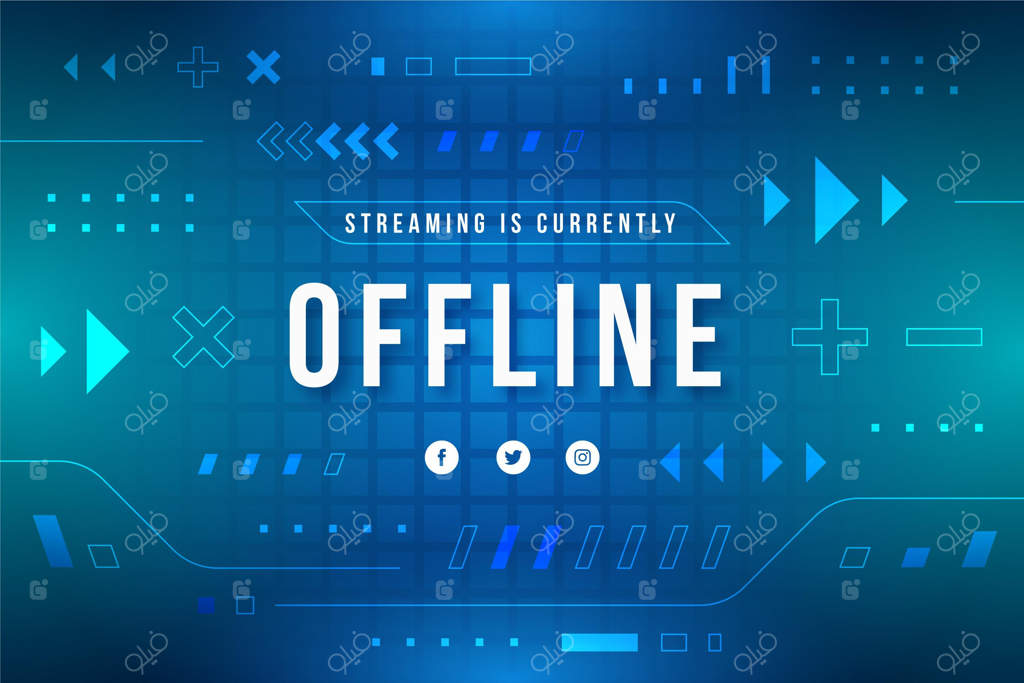 پترن بنر آفلاین انتزاعی برای توییچ