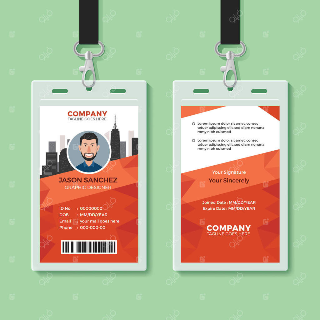 پترن کارت شناسایی خلاقانه برای دفتر کار